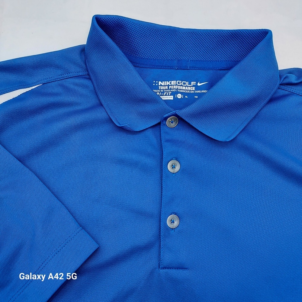 Nike Golf‎ Tour Performance Dri FIT Blue Polo Shirt Mens XL Extra Large